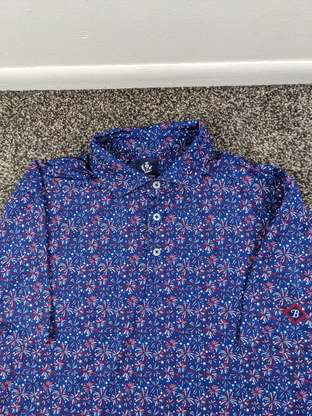 Bluestone Meadowlands Country Club Polo Shirt Donald Ross Performance Men Medium